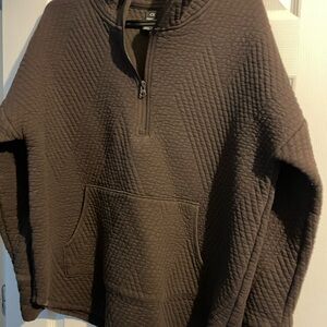 GAP Brown Zip Up Quilted Sweater